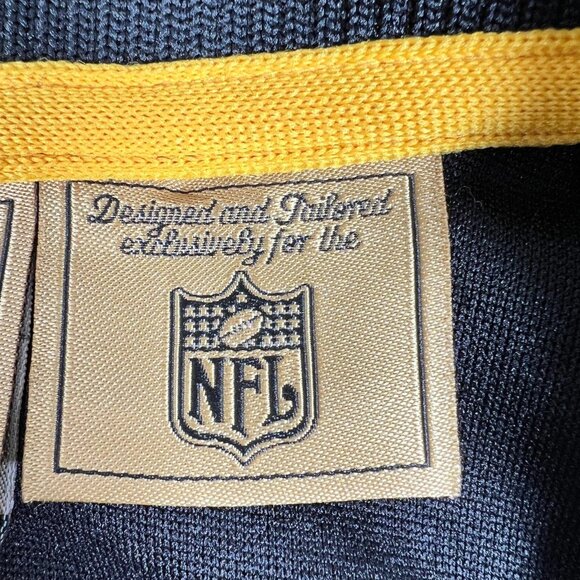 Vintage Reebok Mens Black Pittsburgh Steelers NFL Full Zip Jacket Size Medium - Picture 13 of 16